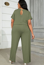 Load image into Gallery viewer, Jumpsuits - BBPro Plus Size Drawstring Waist Short Sleeve Jumpsuit
