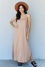 Load image into Gallery viewer, Dress - Ninexis Good Energy Side Slit Maxi Dress - Camel