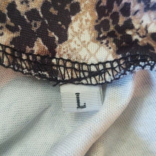 Load image into Gallery viewer, Size Large Mock Neck Reptile Print Dress with 2 Side Splits