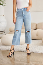 Load image into Gallery viewer, Jeans/Pants - RFM High Waist Raw Hem Distressed Jeans