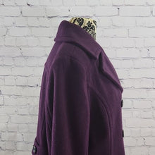 Load image into Gallery viewer, St. John's Bay Size Large Double Breasted Purple Pea Coat