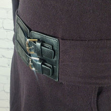 Load image into Gallery viewer, New York & Company Size Medium Black Belted Sweater Dress