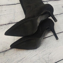 Load image into Gallery viewer, Aldo Size 9 Asteille Over-the-Knee Suede Boots-Mid Night Black