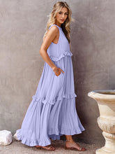 Load image into Gallery viewer, Dress - BBPro Ruffled Tiered Maxi Dress with Pockets
