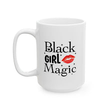 Load image into Gallery viewer, Black Girl Magic Red Ceramic Mug, (11oz, 15oz)