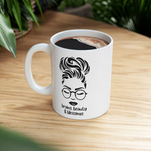Load image into Gallery viewer, Brains, Beauty and Blessings Ceramic Mug, (11oz, 15oz)