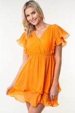 Load image into Gallery viewer, Dress - White Birch Full Size Short Sleeve Woven Layered Dress