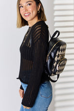 Load image into Gallery viewer, David Jones Argyle Pattern PU Leather Backpack