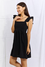Load image into Gallery viewer, Dress - Culture Code Ruffle Sleeve Dress - Black