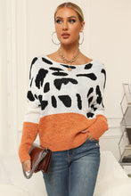 Load image into Gallery viewer, Top - Two-Tone Boat Neck Sweater - 3 Color Options