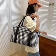 Load image into Gallery viewer, Bags - Houndstooth Canvas Travel Bag