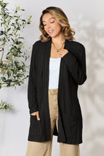 Load image into Gallery viewer, Top - Basic Bae Ribbed Open Front Cardigan with Pockets - 5 Color Options