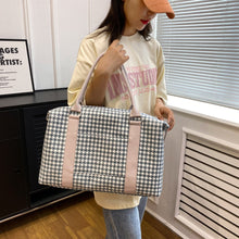 Load image into Gallery viewer, Bags - Houndstooth Canvas Travel Bag