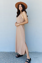 Load image into Gallery viewer, Dress - Ninexis Good Energy Side Slit Maxi Dress - Camel