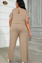 Load image into Gallery viewer, Jumpsuits - BBPro Plus Size Drawstring Waist Short Sleeve Jumpsuit