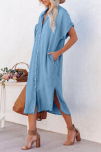 Load image into Gallery viewer, Dress - BBPro Short Sleeve Button Down Denim Dress