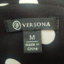 Load image into Gallery viewer, Versona Size Medium Black and White Polkadot Blazer