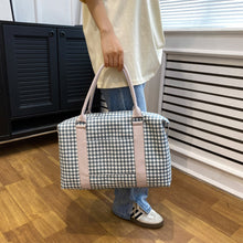 Load image into Gallery viewer, Bags - Houndstooth Canvas Travel Bag