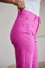 Load image into Gallery viewer, Jeans/Pants - RFM Crop Chloe High Waist Raw Hem Jeans - Pink Rouge