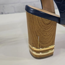 Load image into Gallery viewer, Tommy Hilfiger Size 8.5M Blue Sadah Block Heel Sandals