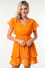 Load image into Gallery viewer, Dress - White Birch Full Size Short Sleeve Woven Layered Dress