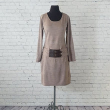 Load image into Gallery viewer, New York & Company Size M Belted Sweater Dress
