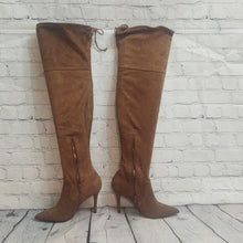 Load image into Gallery viewer, Aldo Size 9 Asteille Over-the-Knee Suede Boots - Cognac