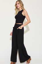 Load image into Gallery viewer, Sets -Basic Bae Ribbed Tank and Wide Leg Pants Set