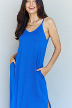 Load image into Gallery viewer, Dress - Ninexis Good Energy Side Slit Maxi Dress - Royal Blue