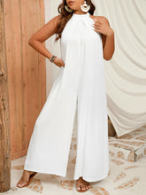 Load image into Gallery viewer, Jumpsuit - BBPro Plus Size Halter Neck Wide Leg Jumpsuit