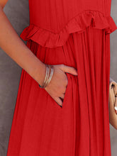 Load image into Gallery viewer, Dress - BBPro Ruffled Tiered Maxi Dress with Pockets