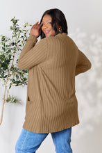 Load image into Gallery viewer, Top - Basic Bae Ribbed Open Front Cardigan with Pockets - 5 Color Options