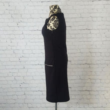 Load image into Gallery viewer, Adrienne Vittadini Size 10 Sleeveless Black Sheath Dress