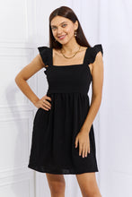 Load image into Gallery viewer, Dress - Culture Code Ruffle Sleeve Dress - Black