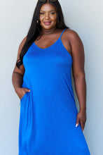 Load image into Gallery viewer, Dress - Ninexis Good Energy Side Slit Maxi Dress - Royal Blue