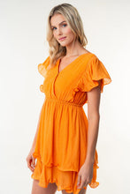 Load image into Gallery viewer, Dress - White Birch Full Size Short Sleeve Woven Layered Dress