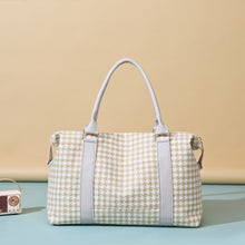Load image into Gallery viewer, Bags - Houndstooth Canvas Travel Bag