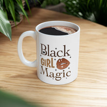 Load image into Gallery viewer, Black Girl Magic Mocha Ceramic Mug, (11oz, 15oz)