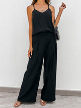Load image into Gallery viewer, Set- BBPro Spaghetti Strap Wide Leg Pants Set