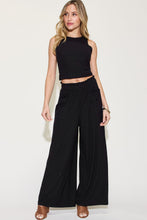 Load image into Gallery viewer, Sets -Basic Bae Ribbed Tank and Wide Leg Pants Set