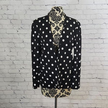 Load image into Gallery viewer, Versona Size Medium Black and White Polkadot Blazer