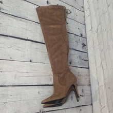 Load image into Gallery viewer, Aldo Size 9 Asteille Over-the-Knee Suede Boots - Taupe