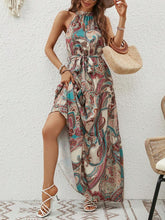 Load image into Gallery viewer, Dress - Tied Floral Sleeveless Dress
