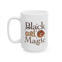 Load image into Gallery viewer, Black Girl Magic Mocha Ceramic Mug, (11oz, 15oz)