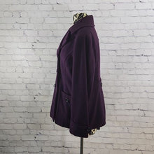Load image into Gallery viewer, St. John's Bay Size Large Double Breasted Purple Pea Coat