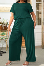 Load image into Gallery viewer, Jumpsuits - BBPro Plus Size Drawstring Waist Short Sleeve Jumpsuit