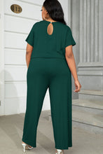 Load image into Gallery viewer, Jumpsuits - BBPro Plus Size Drawstring Waist Short Sleeve Jumpsuit