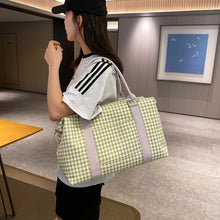 Load image into Gallery viewer, Bags - Houndstooth Canvas Travel Bag