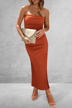 Load image into Gallery viewer, Dress - BBPro Slit Tube Midi Dress - 4 Color Options