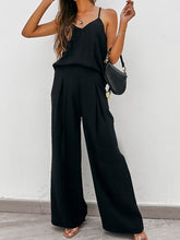Load image into Gallery viewer, Set- BBPro Spaghetti Strap Wide Leg Pants Set